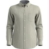 s.Oliver - Herenhemd - Bruin - Slim Fit - Buttondown-kraag