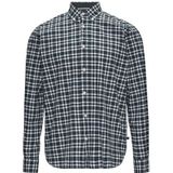 s.Oliver - Geruit Overhemd - Kleur: Wit Blauw Ruit - Knoopsluiting