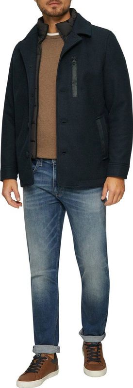 s.Oliver - Tussenjas - Navy - Klassieke Mantel - Licht Gevoerd