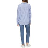 s.Oliver - Regular Fit - Blouse - Gestreept - Viscose, Lange Mouwen, Borstzakken