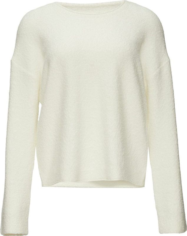 s.Oliver - Gebreide Trui - Kleur White - Materiaal Bouclé