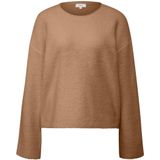 s.Oliver - Trui - Lichtbruin - Knitwear - Ronde Hals - Losse Pasvorm