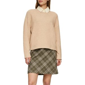 s.Oliver - Trui - Lichtbruin - Knitwear - Ronde Hals - Losse Pasvorm