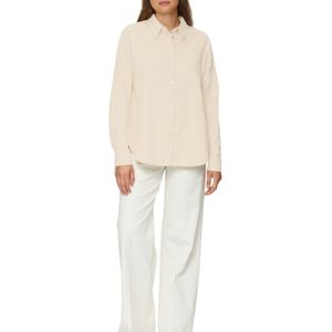 Blouse - Effen - Katoen - Lange Mouwen - Normale Pasvorm