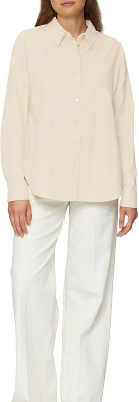 Blouse - Effen - Katoen - Lange Mouwen - Normale Pasvorm