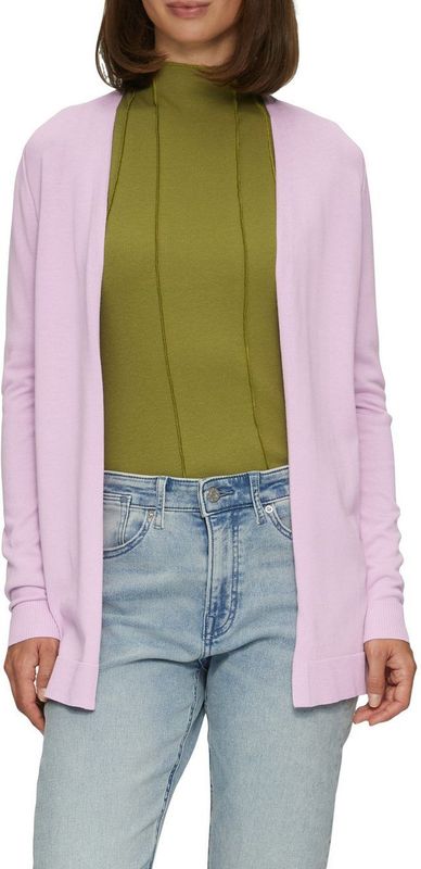 s.Oliver - Gebreid Vest - Pruim - Knitwear - Lange Mouw