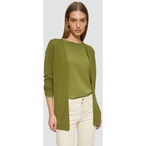 s.Oliver - Fijn Breiwerk - Vest - Groen - Zonder Sluiting