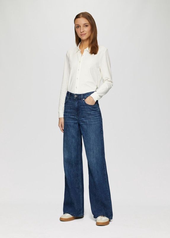 s.Oliver - Suri - Jeans - Blauw - Regular Fit - High Rise - Wide Leg