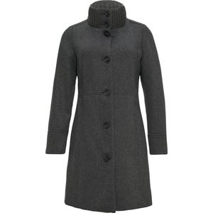 s.Oliver - Tussenmantel - Lichtbeige - Klassieke Mantel - Knoopsluiting, Licht Gevoerd, Ritszakken