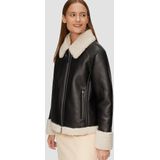 Bikerjack - Color-Blocking - Imitatieleder - Warm Gevoerd