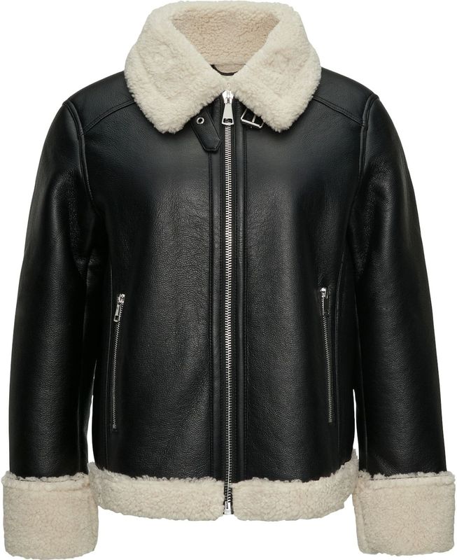 Bikerjack - Color-Blocking - Imitatieleder - Warm Gevoerd