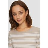 s.Oliver BLACK LABEL - Trui - Lichtbeige/Wit - Gebreide Truien