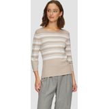 s.Oliver BLACK LABEL - Trui - Lichtbeige/Wit - Gebreide Truien