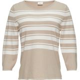 s.Oliver BLACK LABEL - Trui - Lichtbeige/Wit - Gebreide Truien