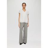 s.Oliver BLACK LABEL Blouse - Wit - Dubbel-Laag-Look - V-Halslijn