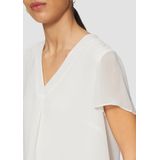 s.Oliver BLACK LABEL Blouse - Wit - Dubbel-Laag-Look - V-Halslijn