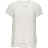 s.Oliver BLACK LABEL Blouse - Wit - Dubbel-Laag-Look - V-Halslijn