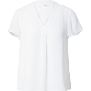 Blouse - Wit - Dubbel-Lag - V-Halslijn - Zonder Capuchon