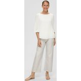 Chiffon Blouse - Licht - Regular Fit - Ronde Hals - 3/4-Mouwen