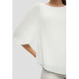 Chiffon Blouse - Licht - Regular Fit - Ronde Hals - 3/4-Mouwen