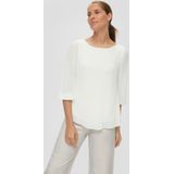 Chiffon Blouse - Licht - Regular Fit - Ronde Hals - 3/4-Mouwen