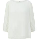 Chiffon Blouse - Licht - Regular Fit - Ronde Hals - 3/4-Mouwen