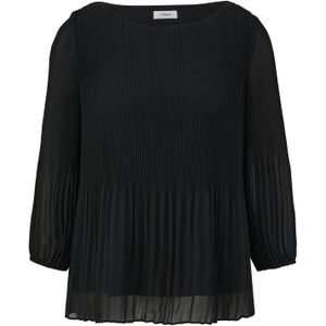 s.Oliver Plisseebluse - luftige Chiffonbluse einfarbig - elegante Langarmbluse