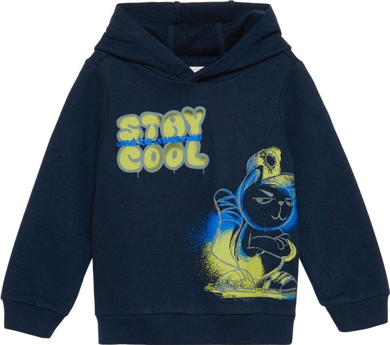 s.Oliver - Sweatshirt - Blauw - Met Capuchon - Lange Mouw