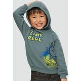 s.Oliver - Sweatshirt - Blauw - Met Capuchon - Motiefprint
