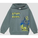 s.Oliver - Sweatshirt - Blauw - Met Capuchon - Motiefprint