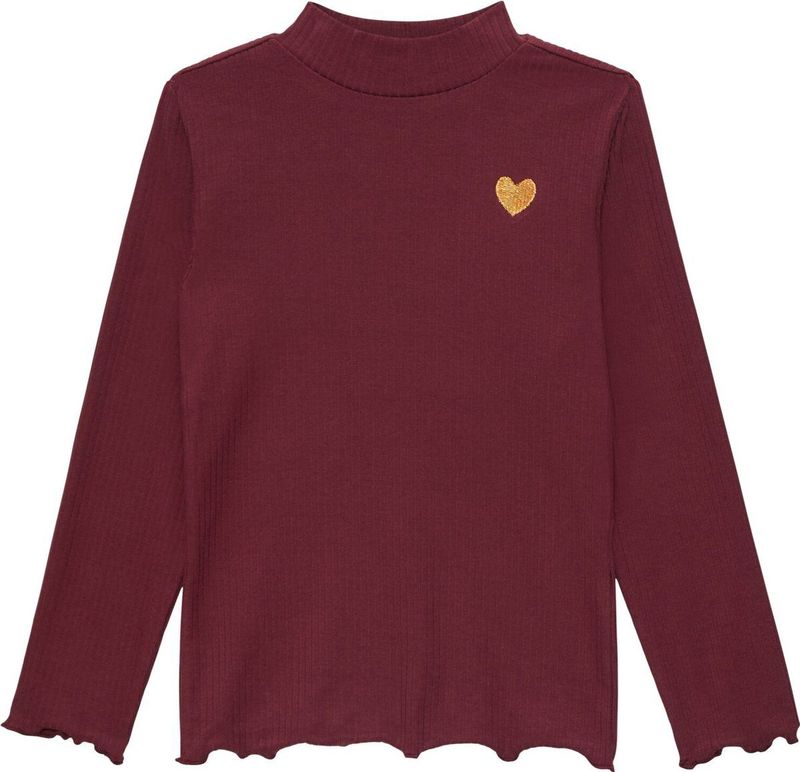 T-shirt - Lange Mouwen - Slim-fit - Geborstelde Katoenmix