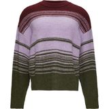 s.Oliver - Gebreide Trui - Donkergroen - Lavendel - Cyclaam