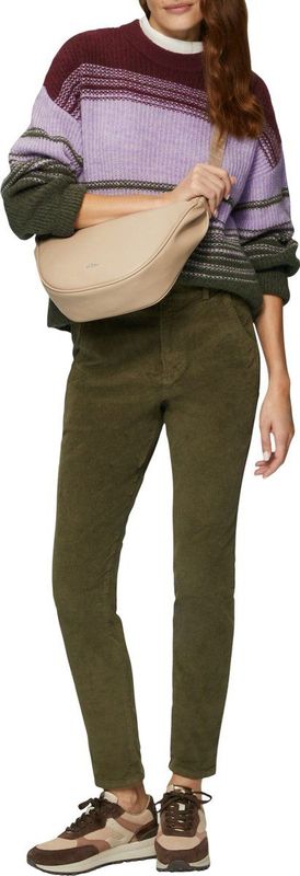 s.Oliver - Gebreide Trui - Donkergroen - Lavendel - Cyclaam