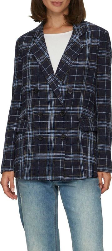 Blazer - Geruit - Gedeeltelijk Gevoerd - Normale Pasvorm - Lange Mouw