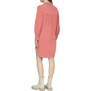 Blousejurk - Effen - Corduroy - Knoopsluiting - Lange Mouw - Losse Pasvorm