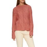 Gebreide Trui - Dark Blush - Met Structuurpatroon