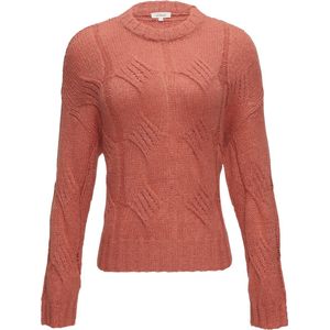 Gebreide Trui - Dark Blush - Met Structuurpatroon