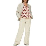 s.Oliver - Blouse - Beige / Roestbruin / Karmijnrood / Wit