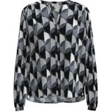 s.Oliver - Blouseshirt - Grijs - Lange Mouw - Losse Pasvorm