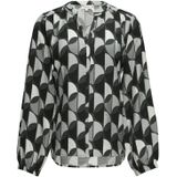 s.Oliver - Blouseshirt - Grijs - Lange Mouw - Losse Pasvorm