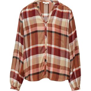 s.Oliver - Blouse - Winter Blush Check - Lange Mouwen - Ruitpatroon