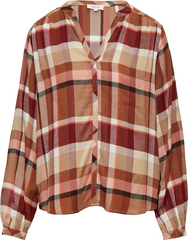 s.Oliver - Blouseshirt - Gemengde Kleuren - Lange Mouw - Normale Pasvorm