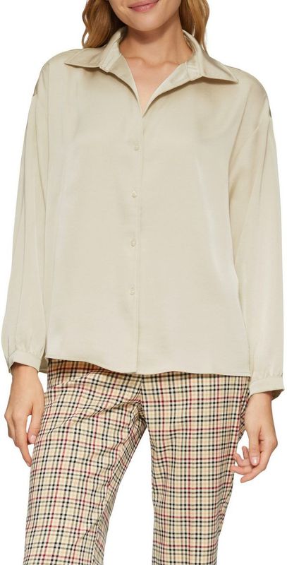 s.Oliver - Blouse - Beige - Klassieke Blouse - Lange Mouw