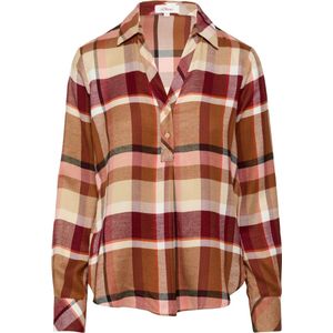 Chique Geruite Blouse - Viscosemix - Normale Pasvorm - Lange Zoom