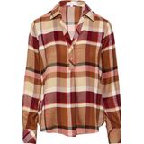 s.Oliver - Blouse - Geruit - Viscosemix - Normale Pasvorm