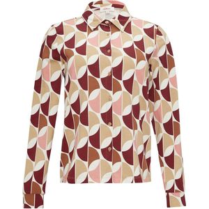 T-shirt - Jersey Blouse - Dames - Lange Mouwen - Normale Pasvorm - All-over Print