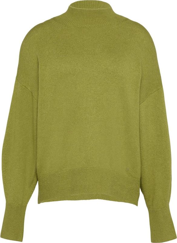 Pullover - Opstaande Kraag - Lange Mouwen - Geribbelde Structuur - Regular Fit