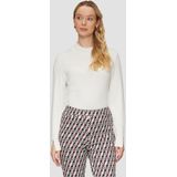 Trui - Effen - Knitwear - Geribbelde Kraag - Lange Mouw