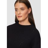 Gebreide Trui - Effen - Knitwear - Opstaande Kraag - Lange Mouw