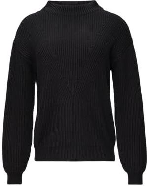 Gebreide Trui - Effen - Knitwear - Opstaande Kraag - Lange Mouw